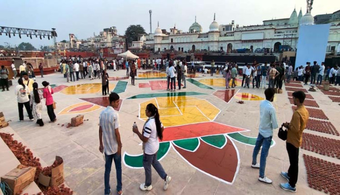 राम की पैड़ी पर 80 हजार दीयों से सजेगी रंगोली