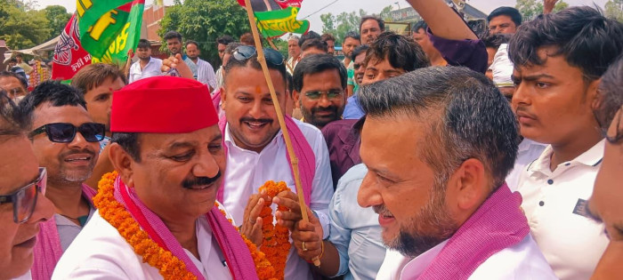 सपा प्रदेश अध्यक्ष का मोहम्मद अली के नेतृत्व में रौजागांव व शहरयार के नेतृत्व भेलसर में किया गया स्वागत